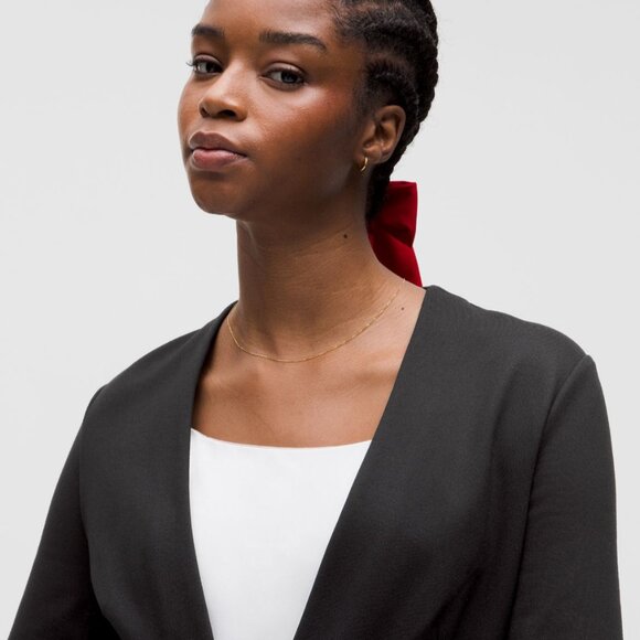 Stretch Knit Blazer In Black - Picture 4 of 8